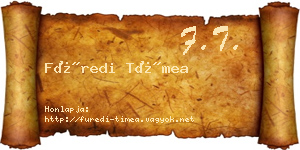 Füredi Tímea névjegykártya