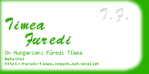 timea furedi business card